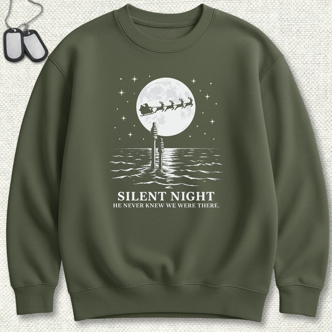 Silent Santa Sweatshirt - Military Green