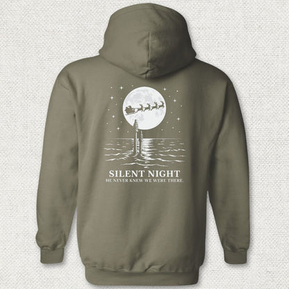 Silent Santa Hoodie - Military Green