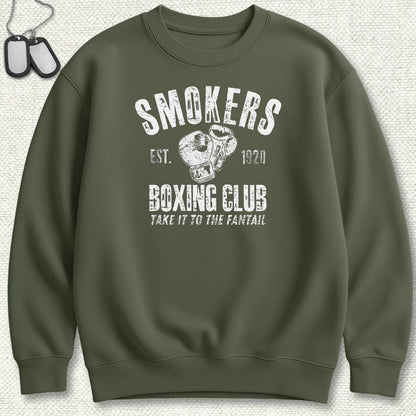 Smokers Boxing Club Sweatshirt - Military Green