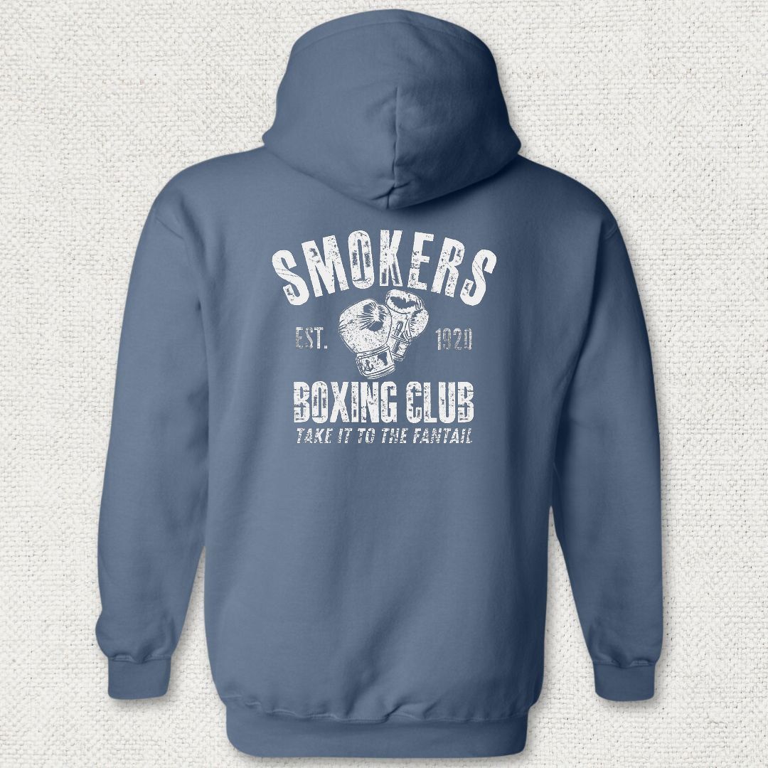 Smokers Boxing Club Hoodie - Heather Navy
