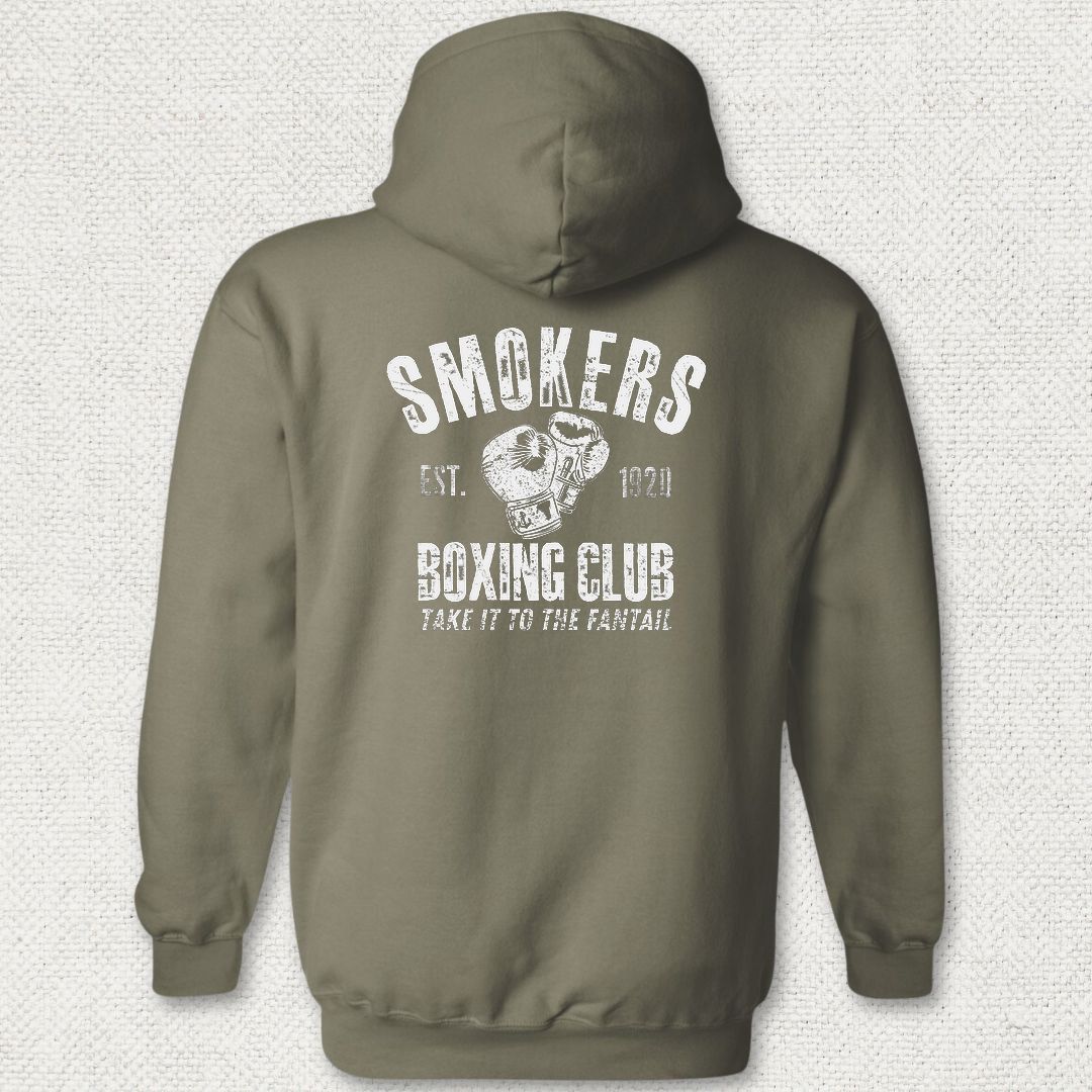 Smokers Boxing Club Hoodie - Military Green