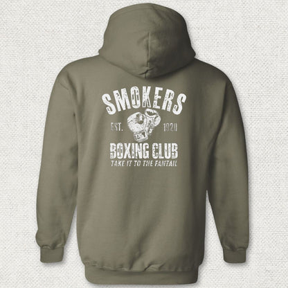 Smokers Boxing Club Hoodie - Military Green