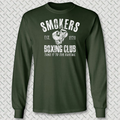 Smokers Boxing Club Long Sleeve Tee - Forest Green