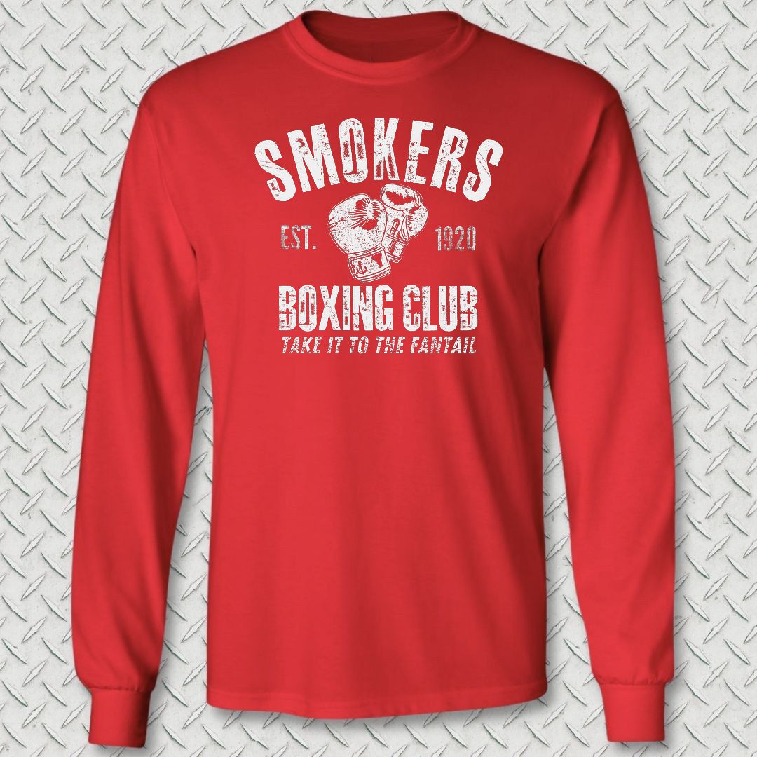Smokers Boxing Club Long Sleeve Tee - Red