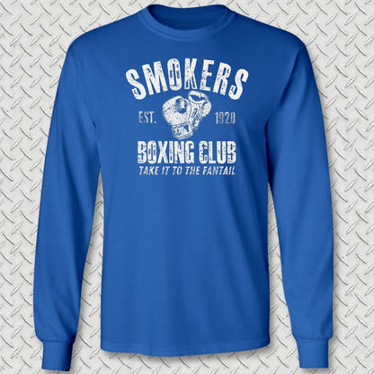 Smokers Boxing Club Long Sleeve Tee - Royal Blue