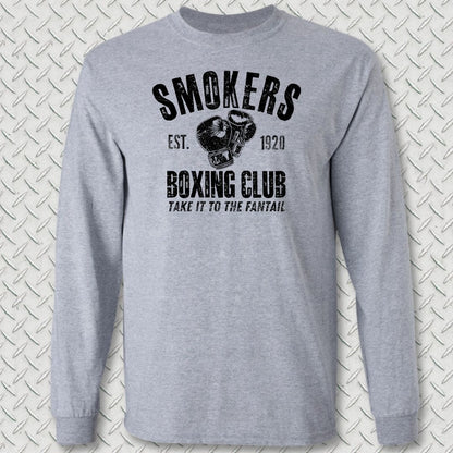 Smokers Boxing Club Long Sleeve Tee - Sport Grey