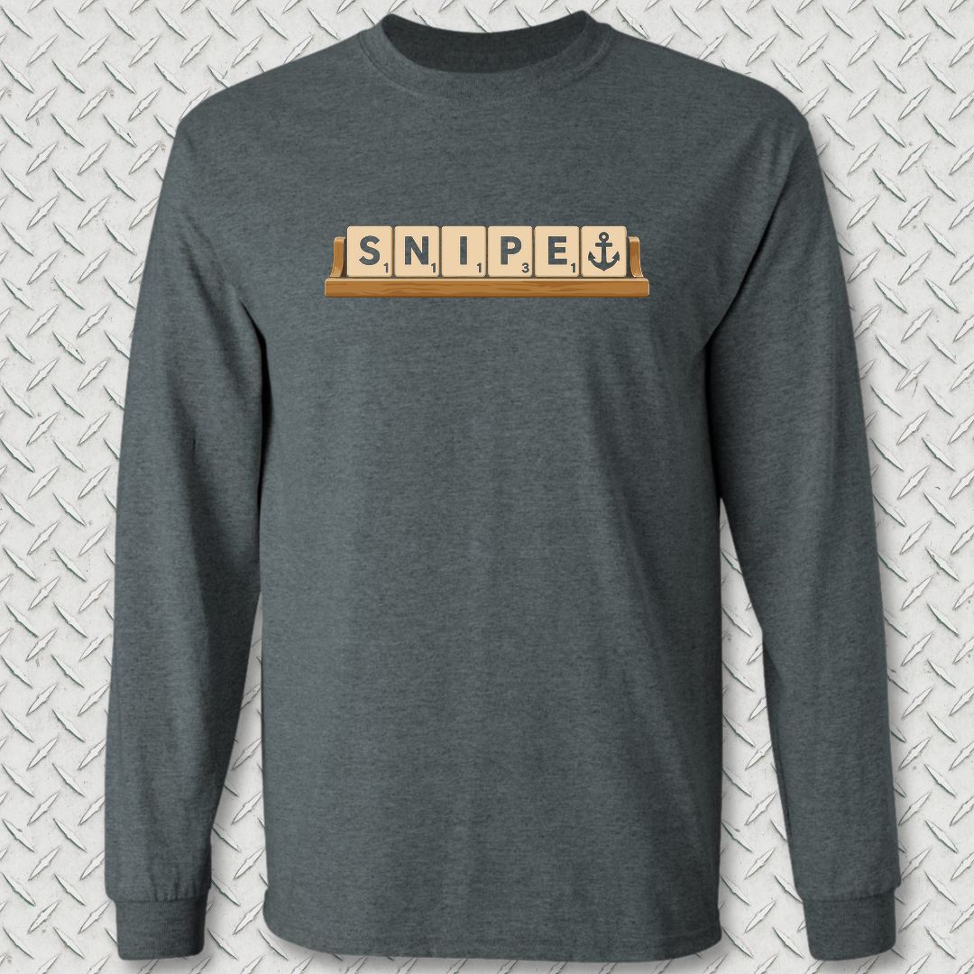 Snipe Tiles Long Sleeve Tee - Dark Heather
