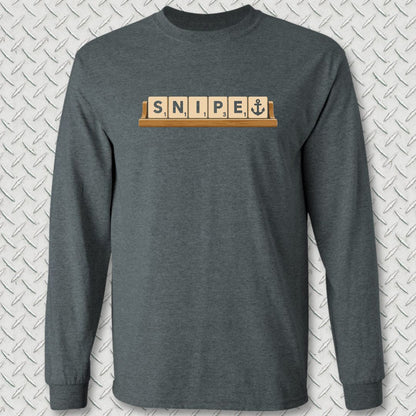 Snipe Tiles Long Sleeve Tee - Dark Heather