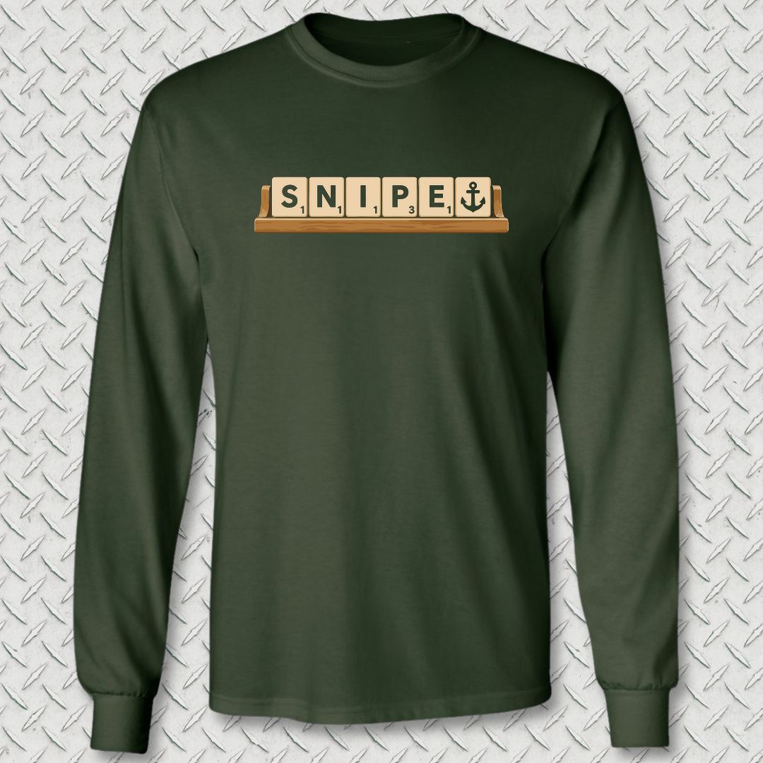Snipe Tiles Long Sleeve Tee - Forest Green