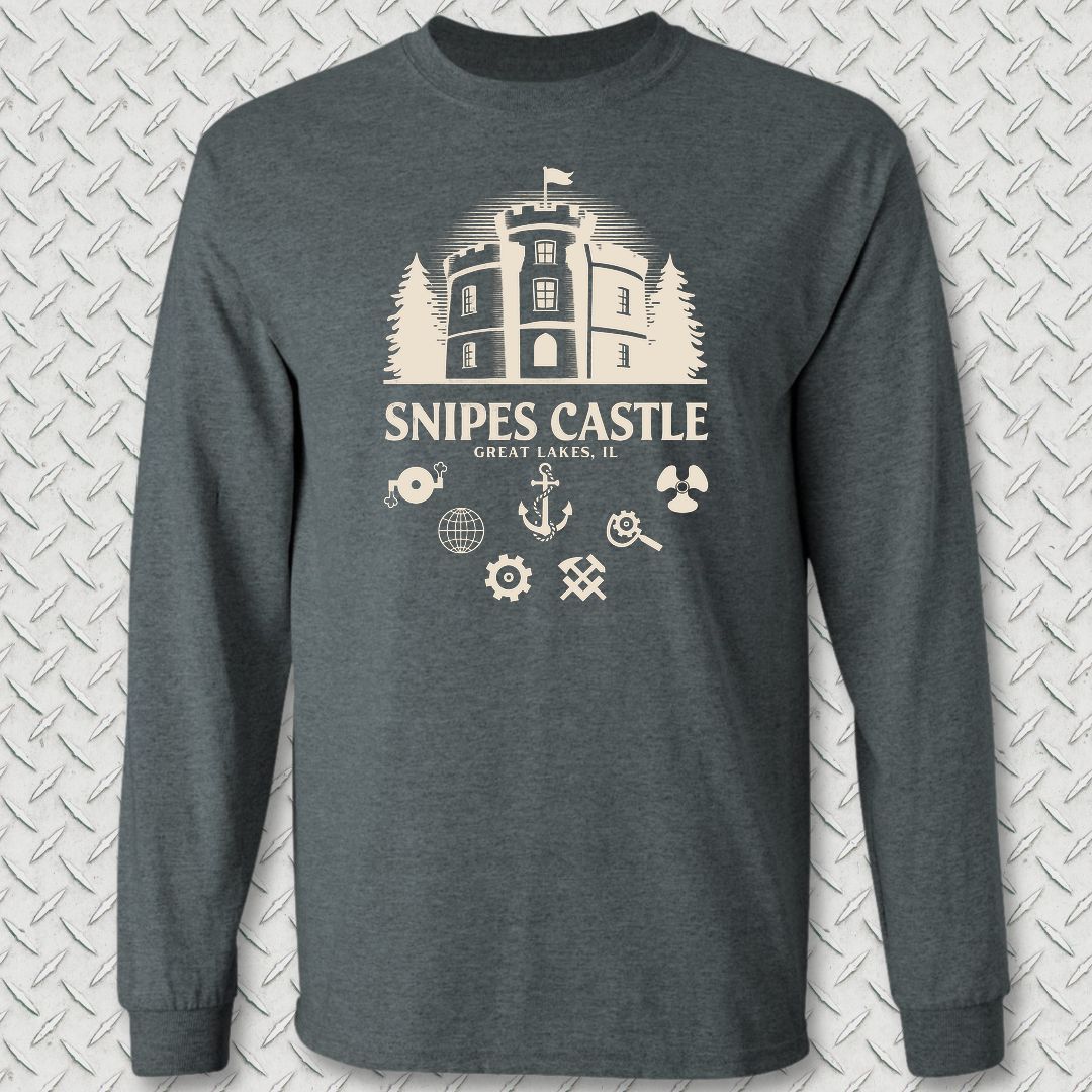 Snipes Castle Long Sleeve Tee - Dark Heather