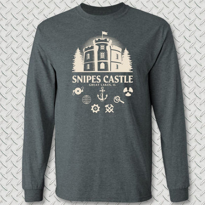 Snipes Castle Long Sleeve Tee - Dark Heather