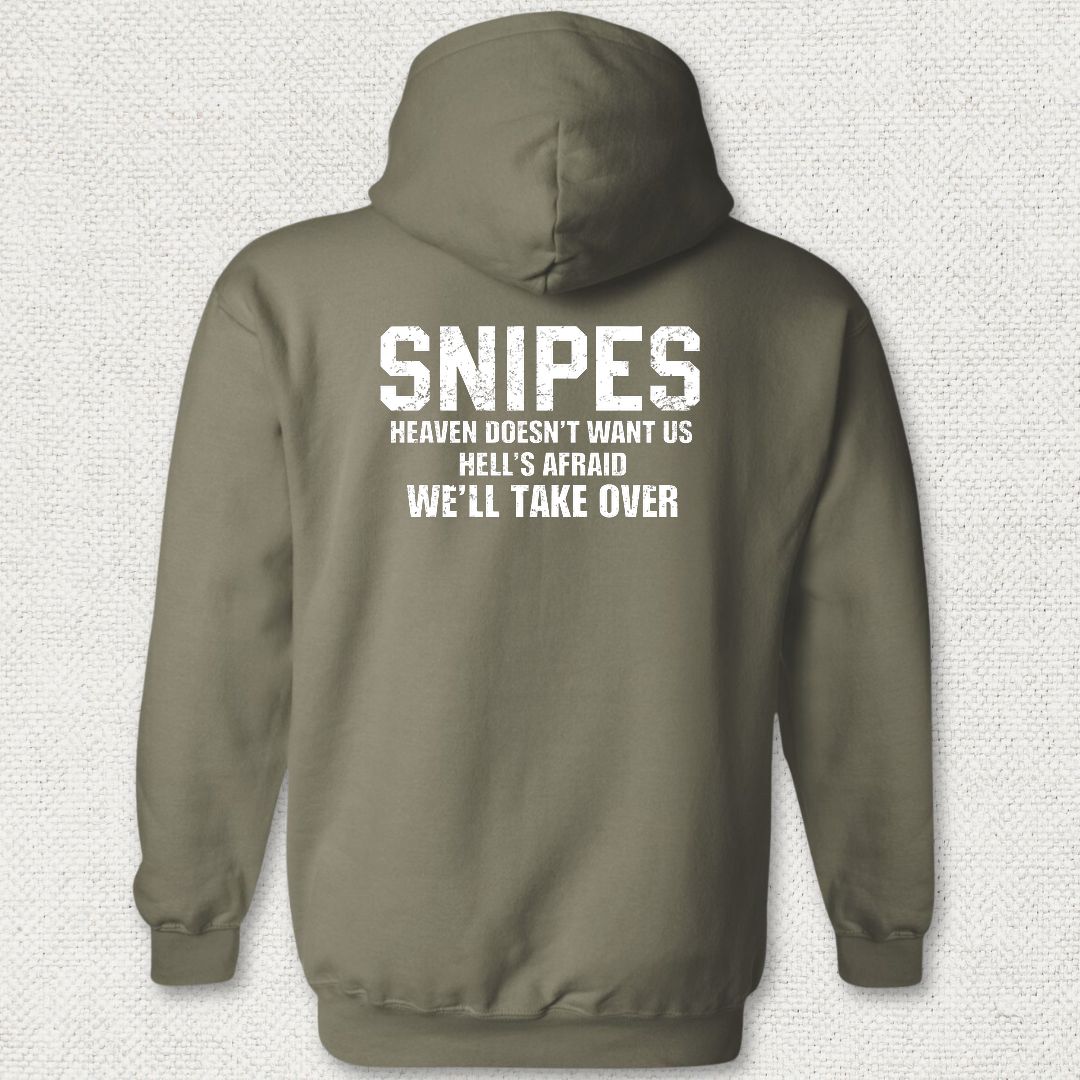 Snipes - Hell's Afraid Hoodie - Military Green