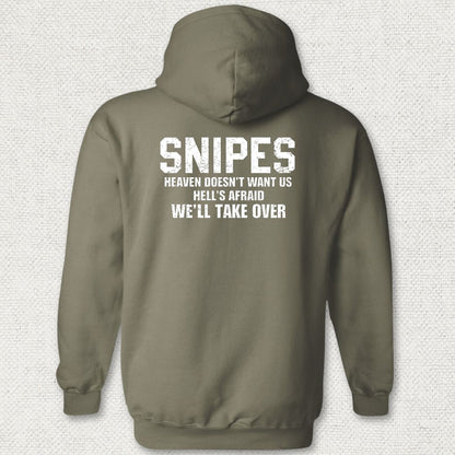 Snipes - Hell's Afraid Hoodie - Military Green