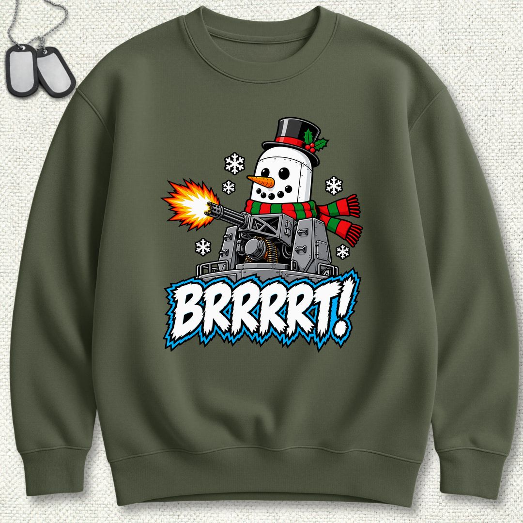 Snowball BRRRRT! Sweatshirt - Military Green