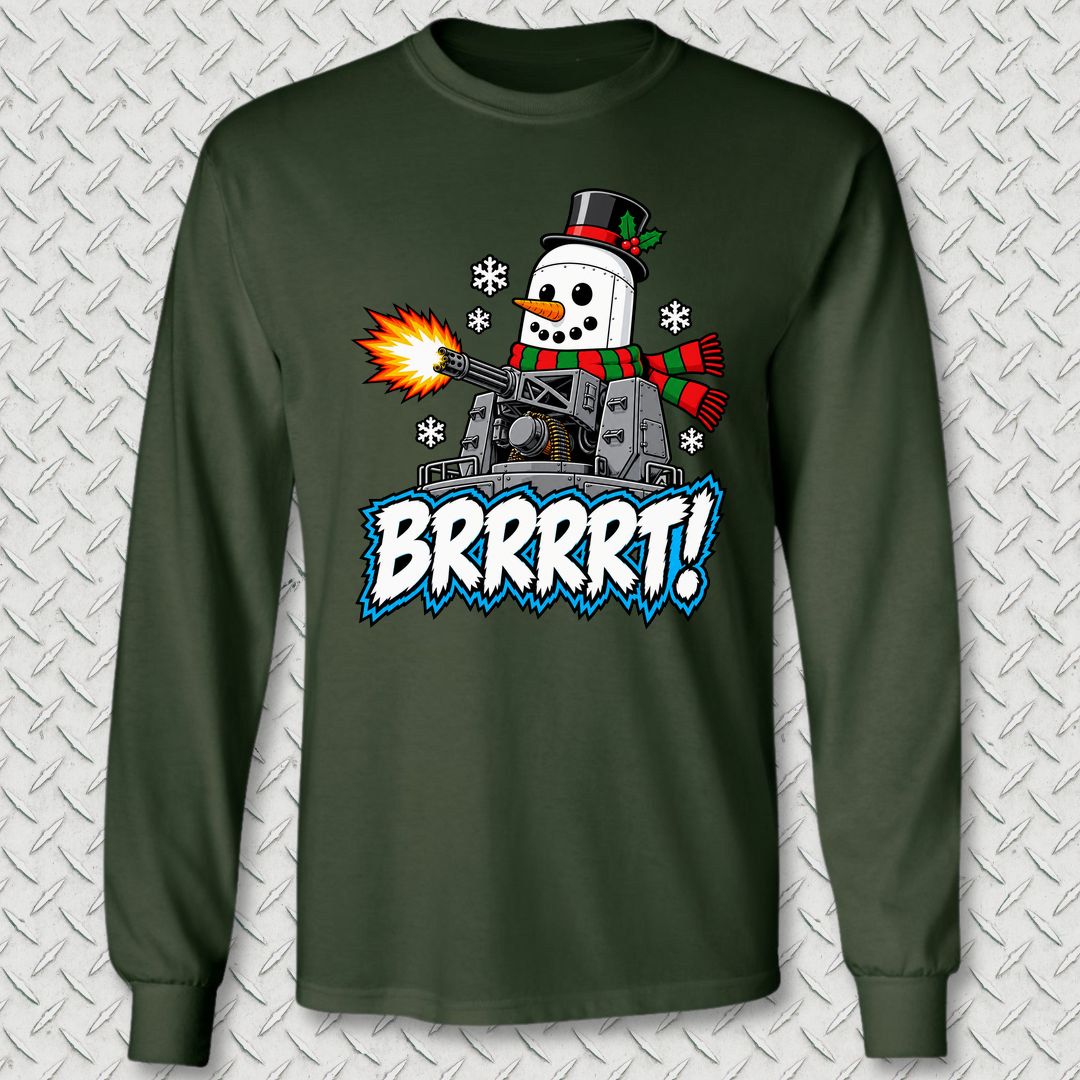 Snowball BRRRRT! Long Sleeve Tee - Forest Green