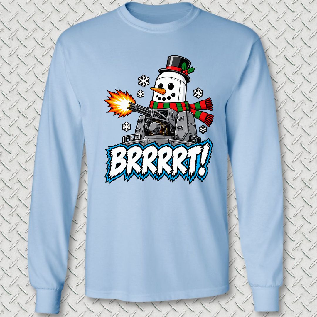 Snowball BRRRRT! Long Sleeve Tee - Light Blue