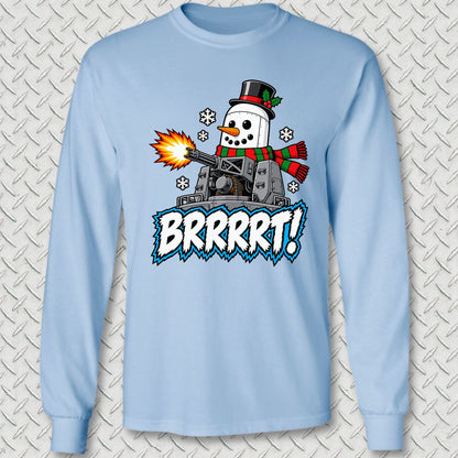 Snowball BRRRRT! Long Sleeve Tee - Light Blue