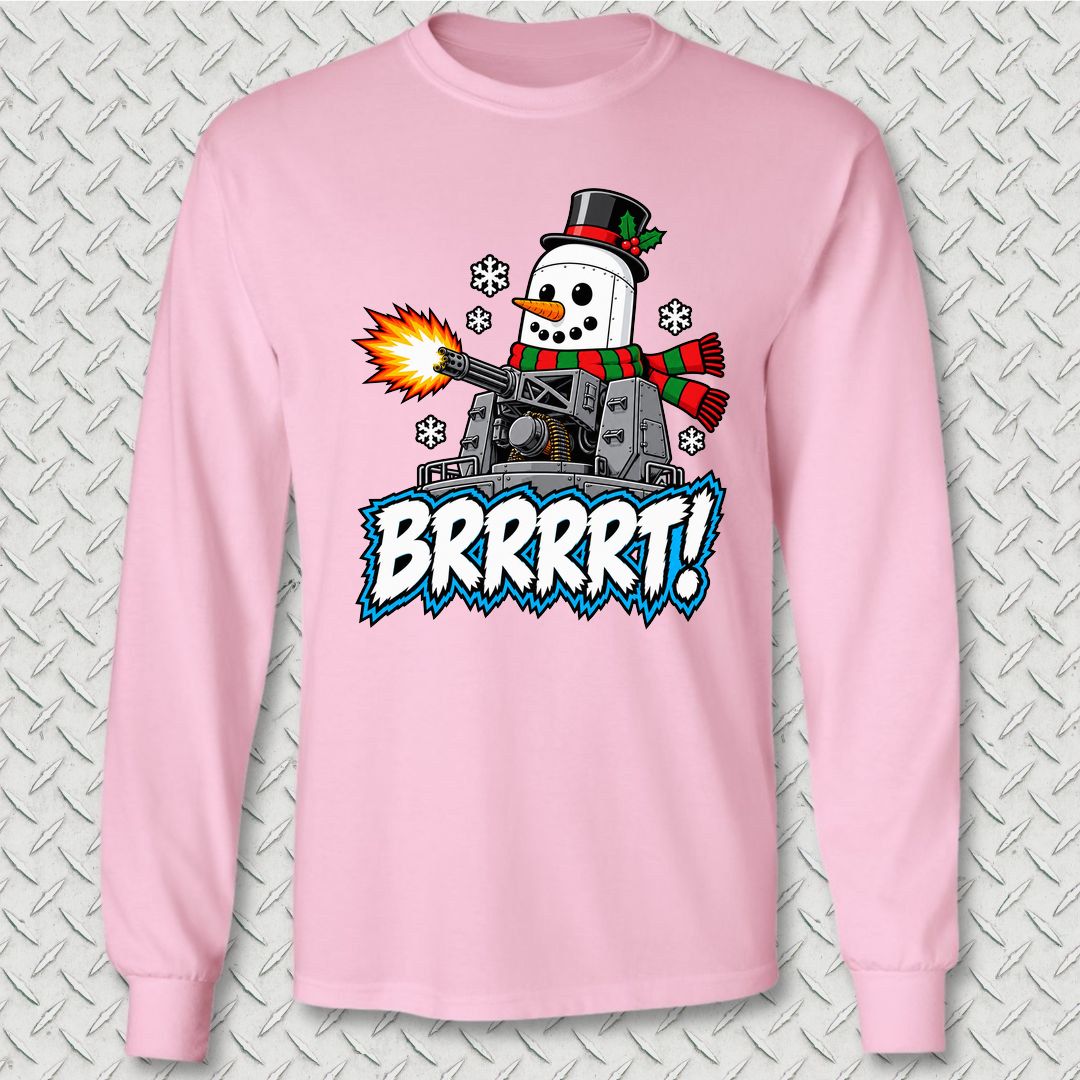 Snowball BRRRRT! Long Sleeve Tee - Pink