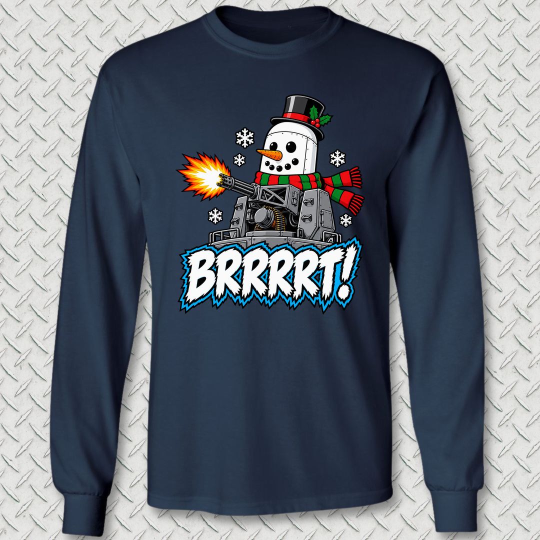 Snowball BRRRRT! Long Sleeve Tee - Navy