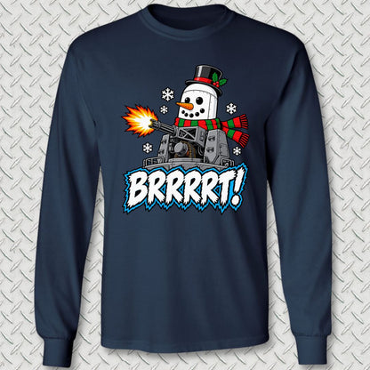 Snowball BRRRRT! Long Sleeve Tee - Navy