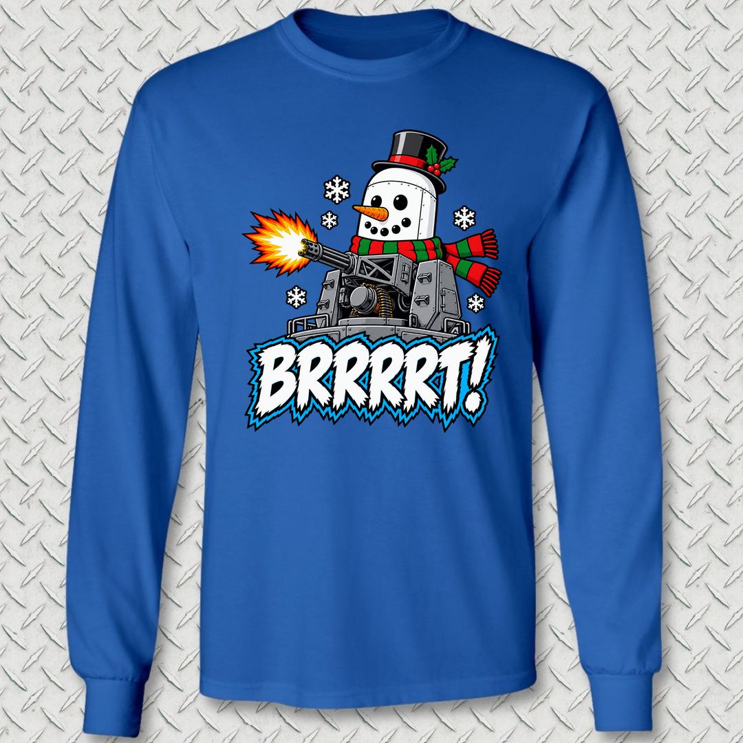 Snowball BRRRRT! Long Sleeve Tee - Royal Blue