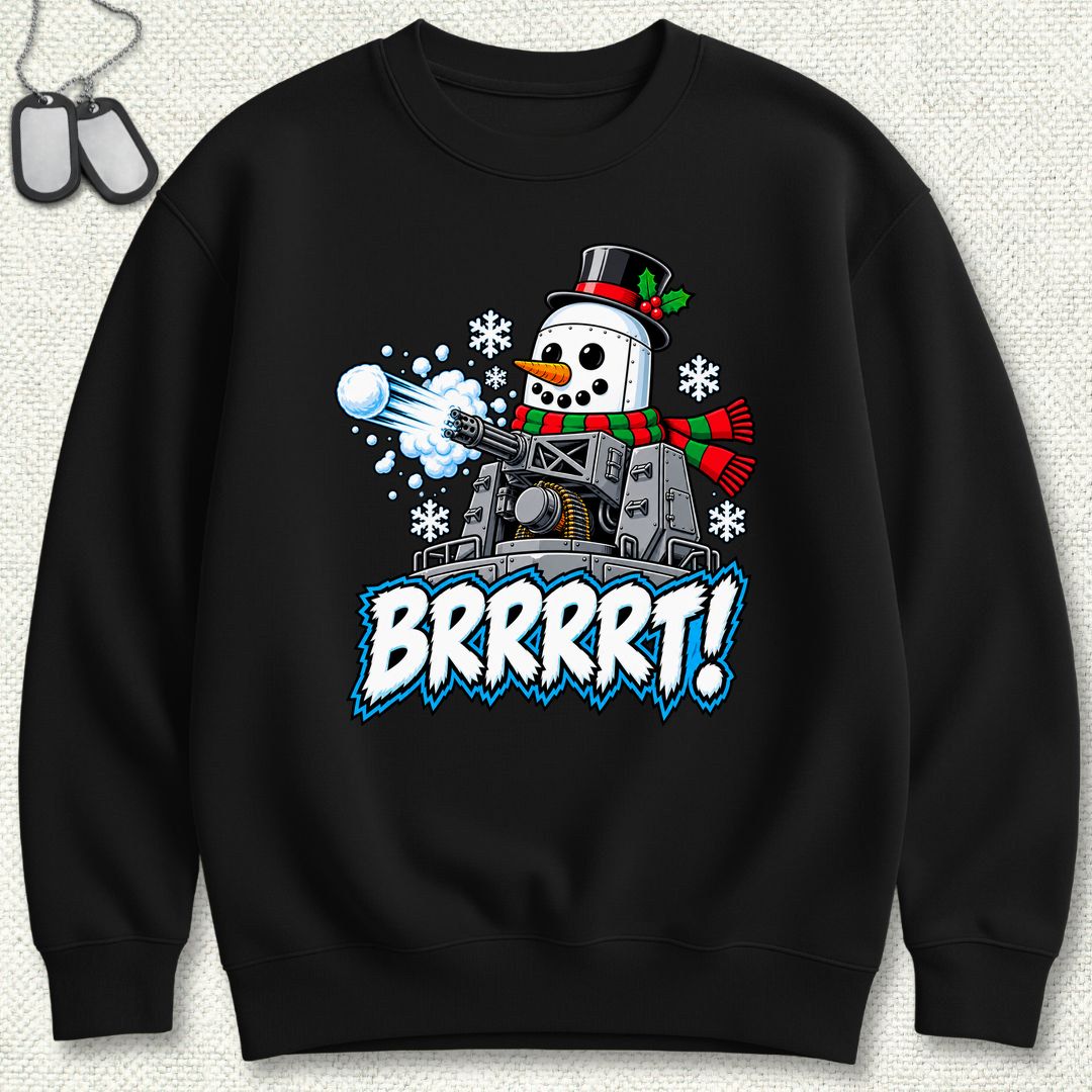 Snowman BRRRRT! Sweatshirt - Black