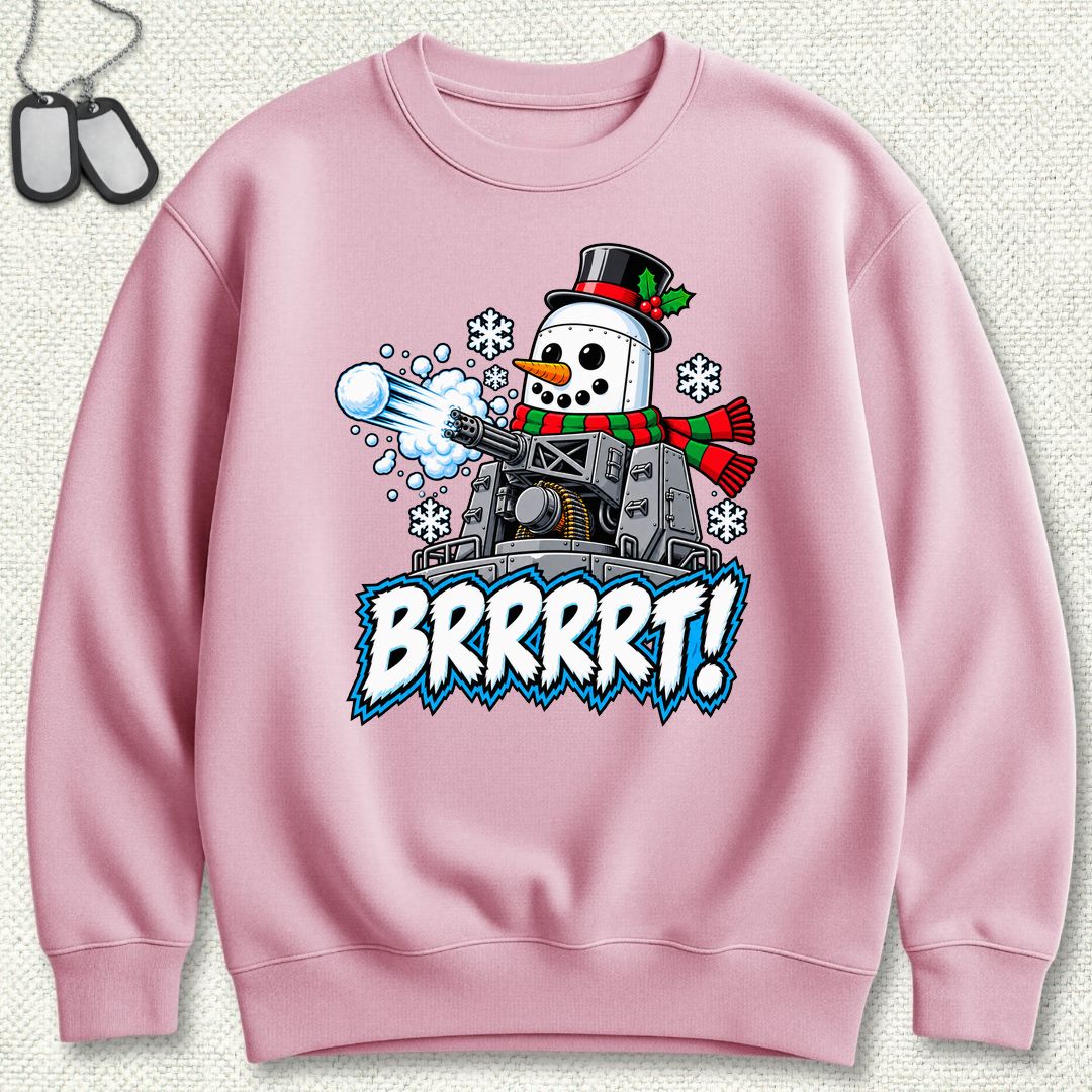 Snowman BRRRRT! Sweatshirt - Pink