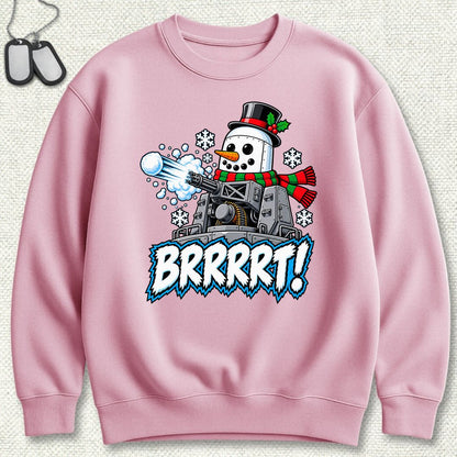 Snowman BRRRRT! Sweatshirt - Pink