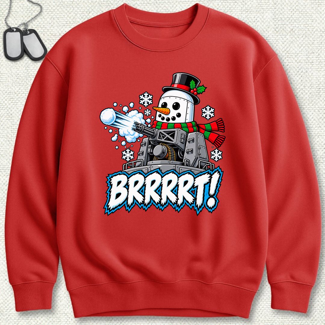Snowman BRRRRT! Sweatshirt - Red