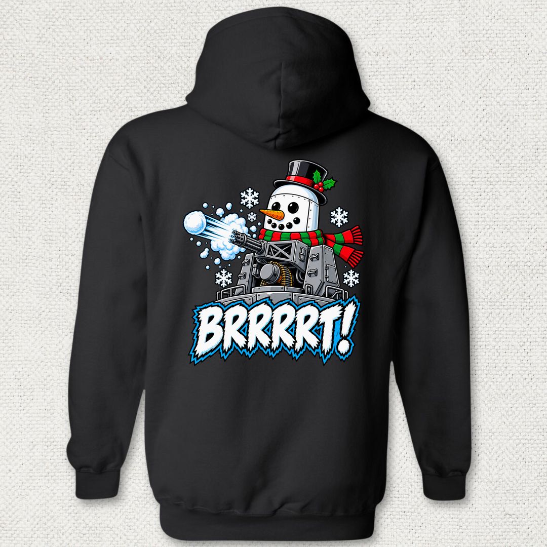 Snowman BRRRRT! Hoodie - Black
