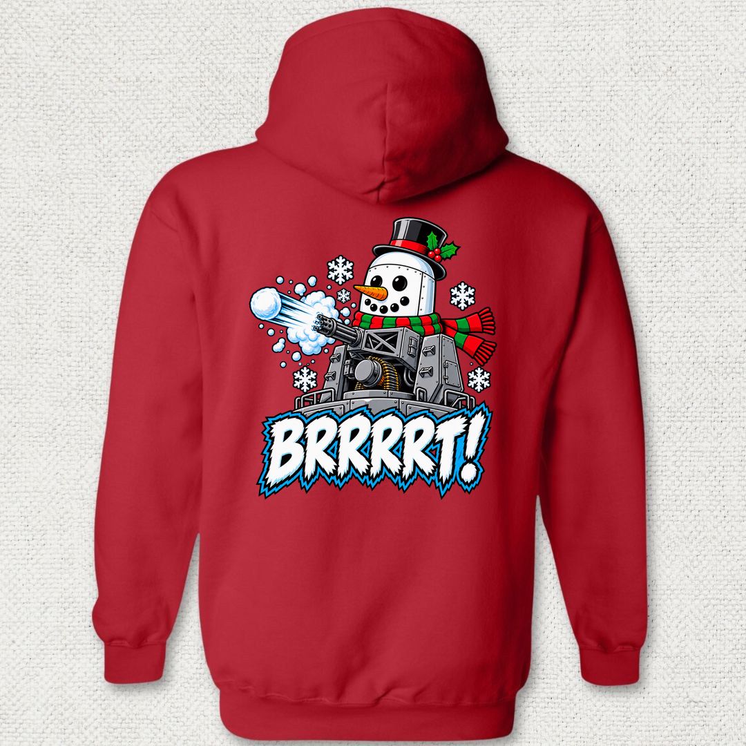 Snowman BRRRRT! Hoodie - Red