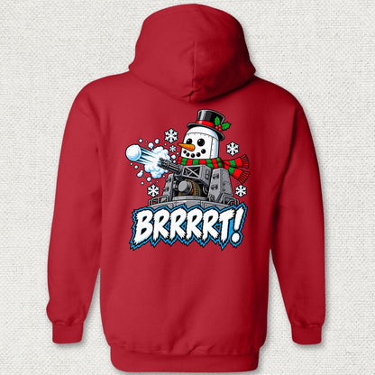 Snowman BRRRRT! Hoodie - Red