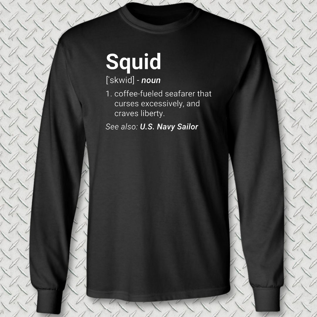 Squid Definition Long Sleeve Tee - Black