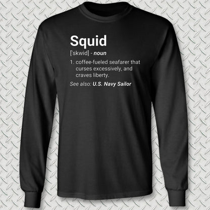 Squid Definition Long Sleeve Tee - Black