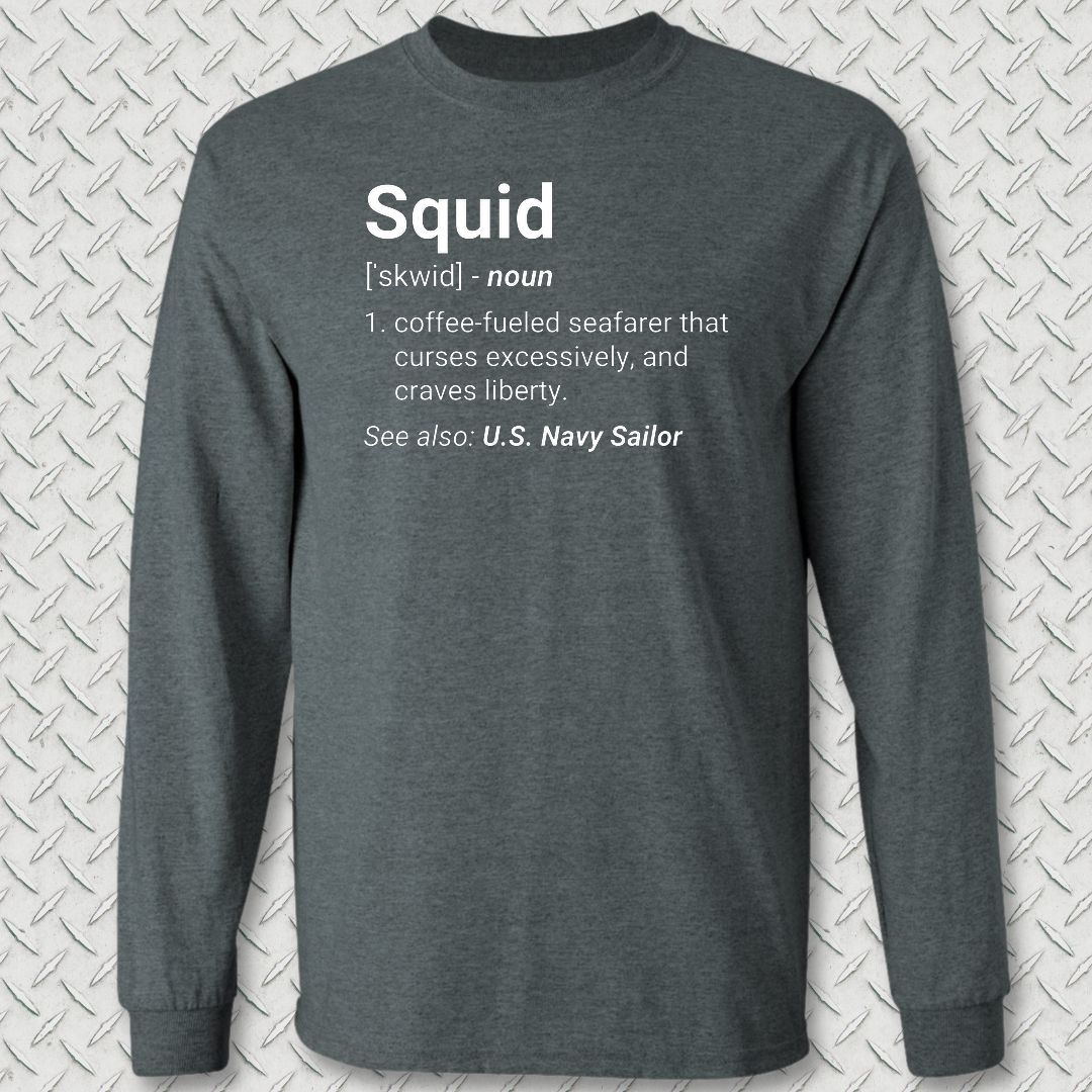 Squid Definition Long Sleeve Tee - Dark Heather