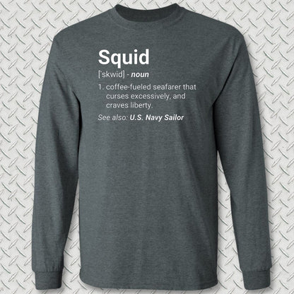 Squid Definition Long Sleeve Tee - Dark Heather