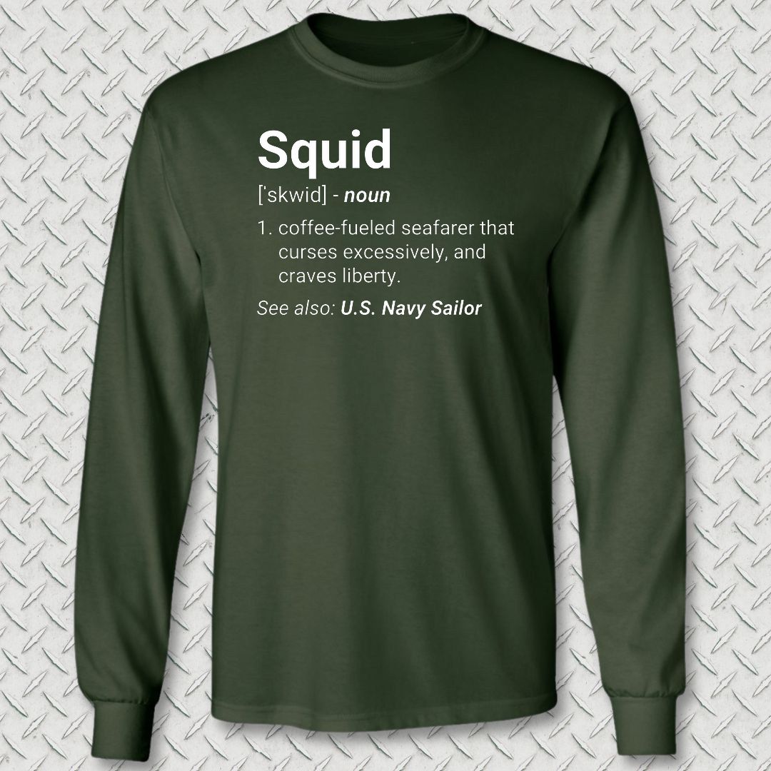 Squid Definition Long Sleeve Tee - Forest Green