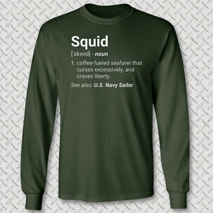 Squid Definition Long Sleeve Tee - Forest Green