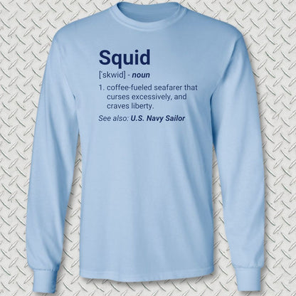 Squid Definition Long Sleeve Tee - Light Blue