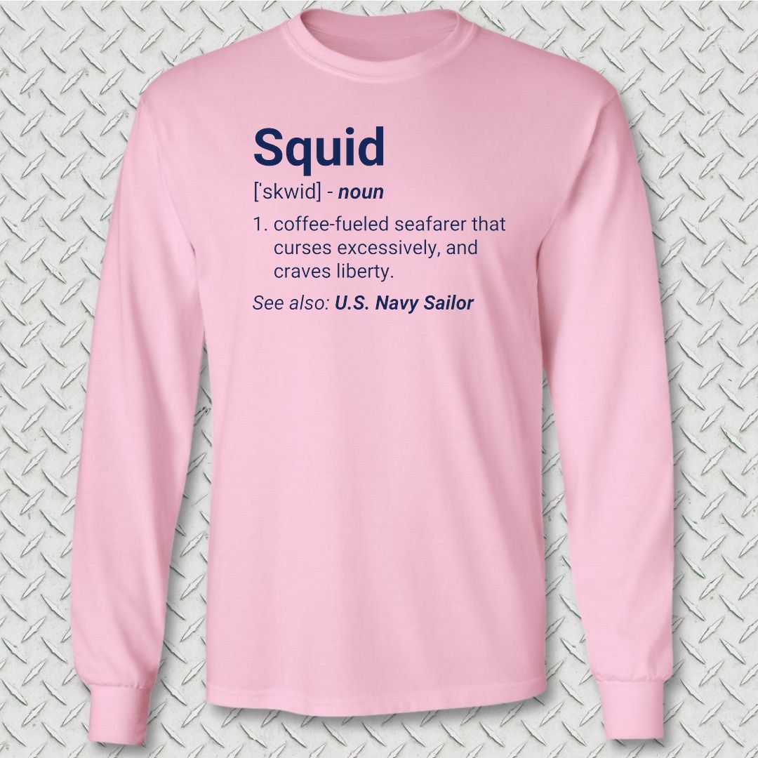 Squid Definition Long Sleeve Tee - Pink
