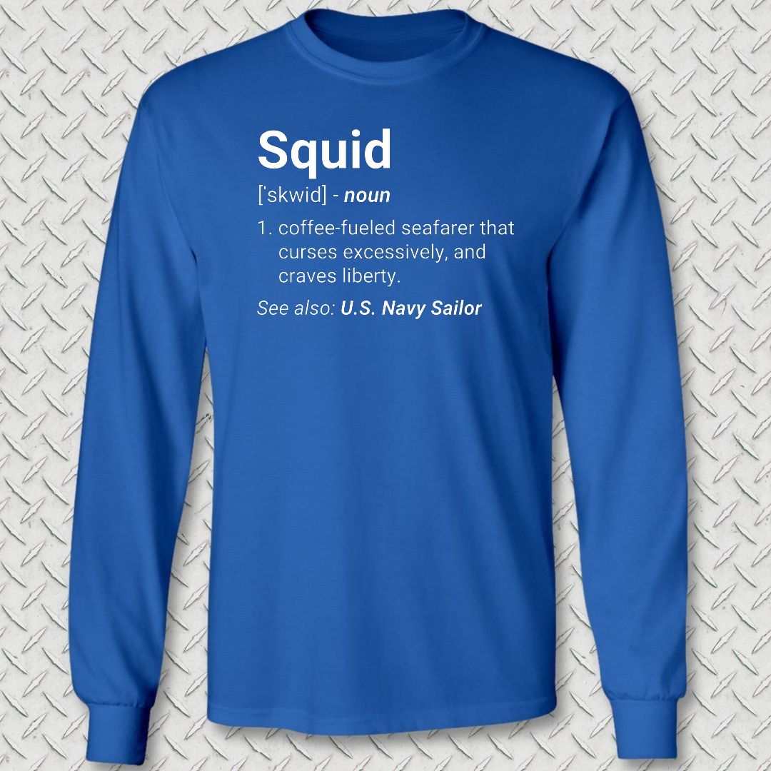 Squid Definition Long Sleeve Tee - Royal Blue