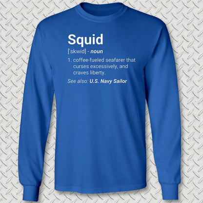 Squid Definition Long Sleeve Tee - Royal Blue