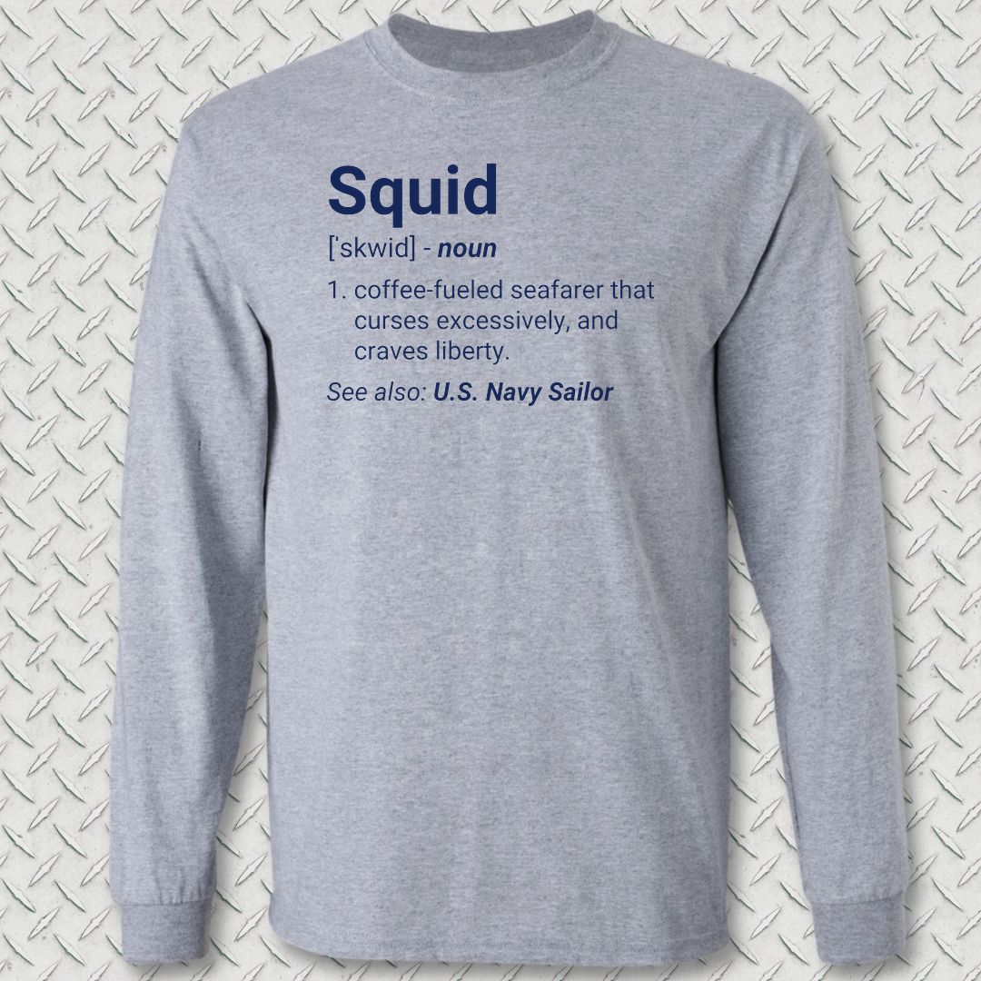 Squid Definition Long Sleeve Tee - Sport Grey