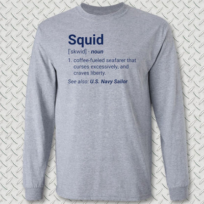 Squid Definition Long Sleeve Tee - Sport Grey
