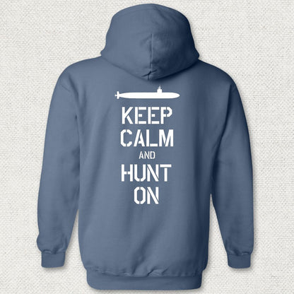 SSN - Keep Calm Hoodie - Heather Navy