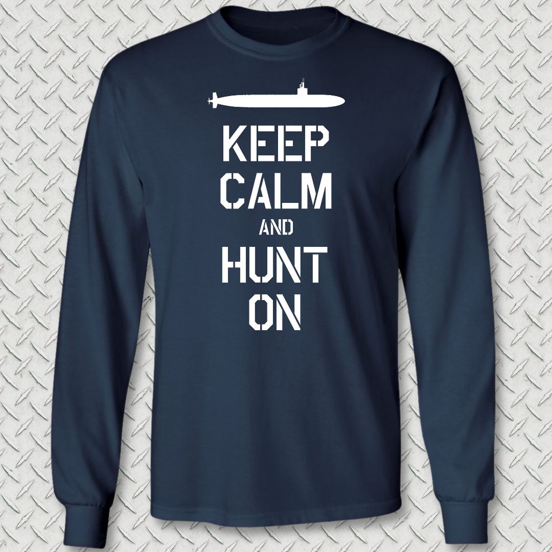 SSN - Keep Calm Long Sleeve Tee - Navy