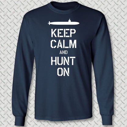 SSN - Keep Calm Long Sleeve Tee - Navy