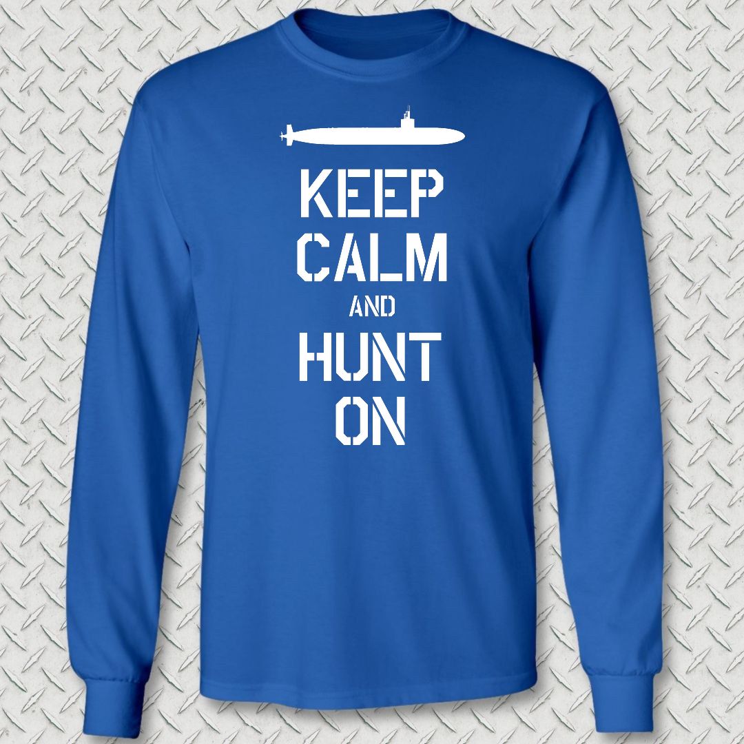 SSN - Keep Calm Long Sleeve Tee - Royal Blue