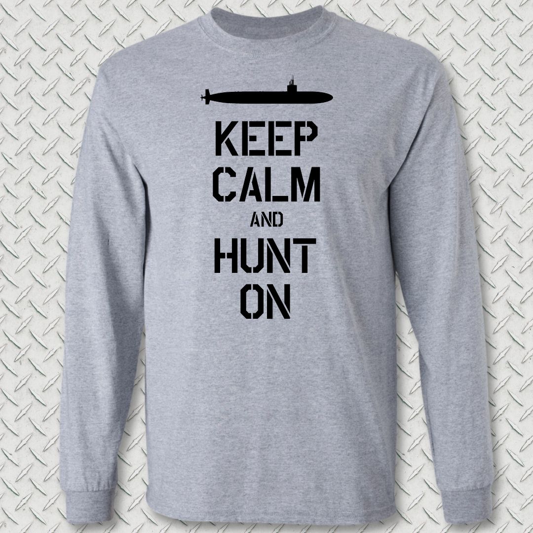 SSN - Keep Calm Long Sleeve Tee - Sport Grey