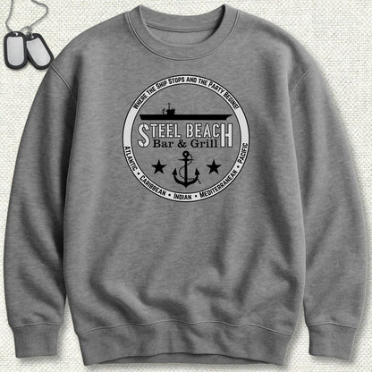Steel Beach Bar & Grill - Carrier Sweatshirt - Graphite Heather